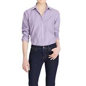 Lauren Ralph Lauren Non-Iron Striped Shirt Size M